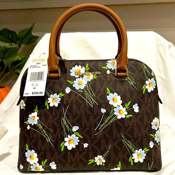 Michael Kors Cindy Floral Satchel - Picture 2 of 10